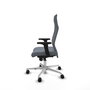 Piqueras Y Crespo Fauteuil de direction Albacete Gris avec mécanisme synchrone et base aluminium