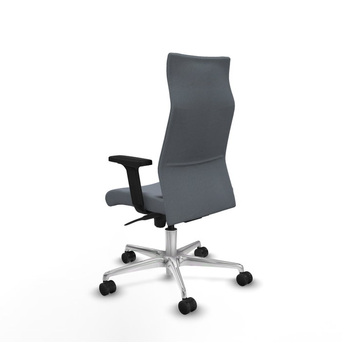 Piqueras Y Crespo Fauteuil de direction Albacete Gris avec mécanisme synchrone et base aluminium