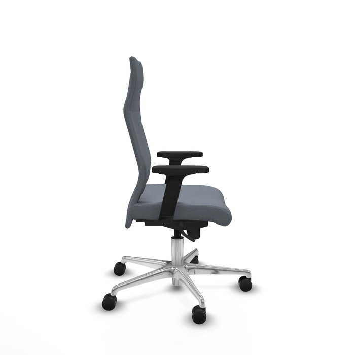Piqueras Y Crespo Fauteuil de direction Albacete Gris avec mécanisme synchrone et base aluminium