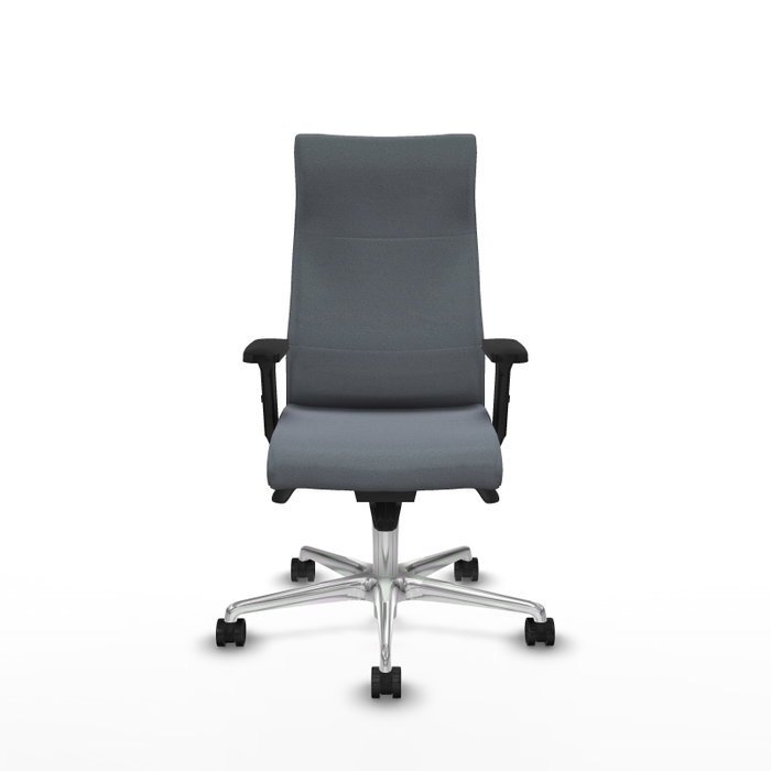 Piqueras Y Crespo Fauteuil de direction Albacete Gris avec mécanisme synchrone et base aluminium