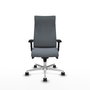 Piqueras Y Crespo Fauteuil de direction Albacete Gris avec mécanisme synchrone et base aluminium