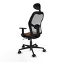 Piqueras y Crespo Chaise de Bureau Jorquera avec Appui-tête, Gris et Brun foncé