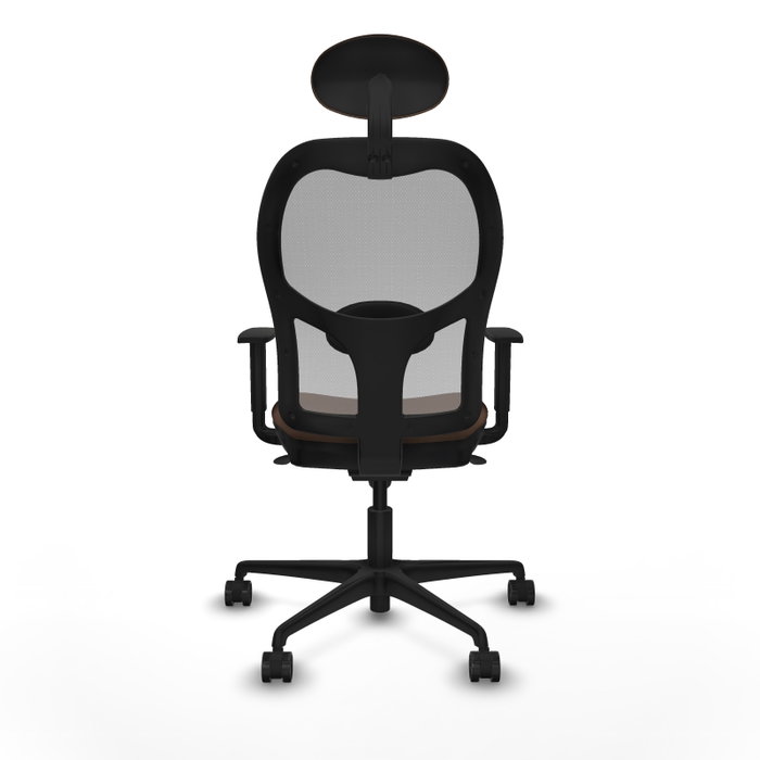 Piqueras y Crespo Chaise de Bureau Jorquera avec Appui-tête, Gris et Brun foncé Piqueras y Crespo Chaise de Bureau Jorquera avec Appui-tête, Gris et Brun foncé