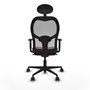 Piqueras y Crespo Chaise de Bureau Jorquera avec Appui-tête, Gris et Brun foncé