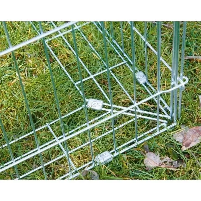 Kerbl - Enclos extérieur Antifugue pour rongeur - Sécurisé - 180 * 90 * 75 cm - Gris avec perchoir et 2 portes - Ref. KERBL