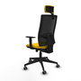 Piqueras y Crespo Chaise de Bureau Horna Traslack Jaune et Noire