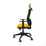 Piqueras y Crespo Chaise de Bureau Horna Traslack Jaune et Noire