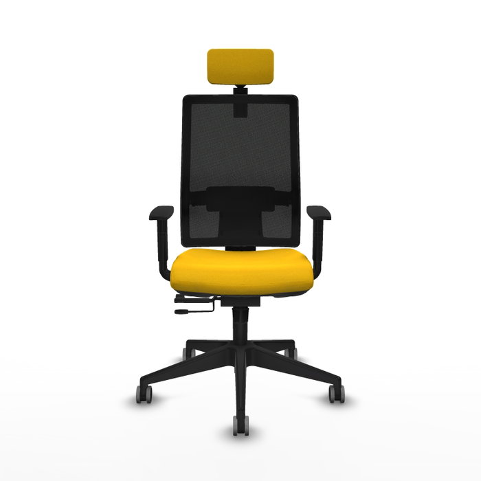 Piqueras y Crespo Chaise de Bureau Horna Traslack Jaune et Noire Piqueras y Crespo Chaise de Bureau Horna Traslack Jaune et Noire