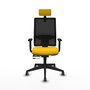 Piqueras y Crespo Chaise de Bureau Horna Traslack Jaune et Noire