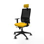 Piqueras y Crespo Chaise de Bureau Horna Traslack Jaune et Noire