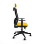 Piqueras y Crespo Chaise de Bureau Horna Traslack Jaune et Noire
