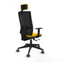 Piqueras y Crespo Chaise de Bureau Horna Traslack Jaune et Noire