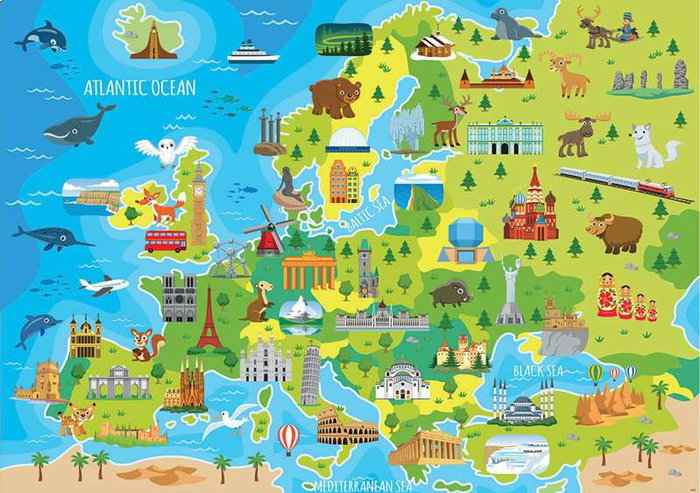 Educa Puzzle 150 pièces Carte de l'Europe