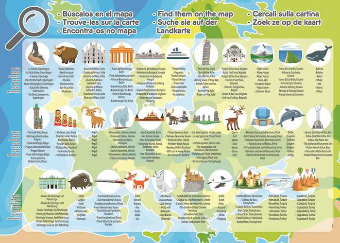 Educa Puzzle 150 pièces Carte de l'Europe