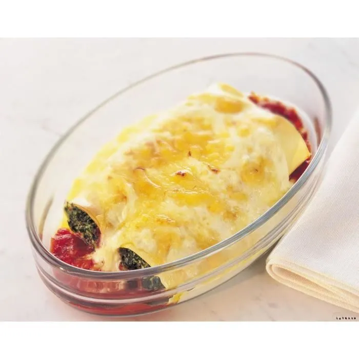 Pyrex 1450038 - Plat à four en verre borosilicate oval, 35x24 cm - Résiste aux chocs thermiques (-40°C à 300°C), lave-vaisselle, anti-rayures, 10 ans garantie
