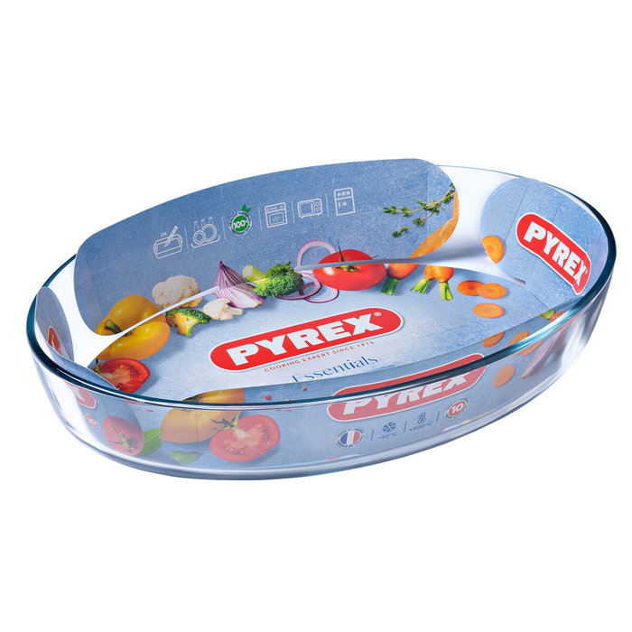 Pyrex Plat à four ovale en verre borosilicate 35 x 24 cm