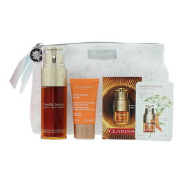Clarins Kit Soin Anti-Age Visage Double Serum 50 ml + Crème Extra-Firmeté Anti-Rides Jour 15 ml + Double Serum Yeux 7 x 0.9 ml