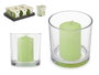 Acorde Porte-bougie Taco Bougie Jasmin 10x10x10 cm Vert (Set de 6)