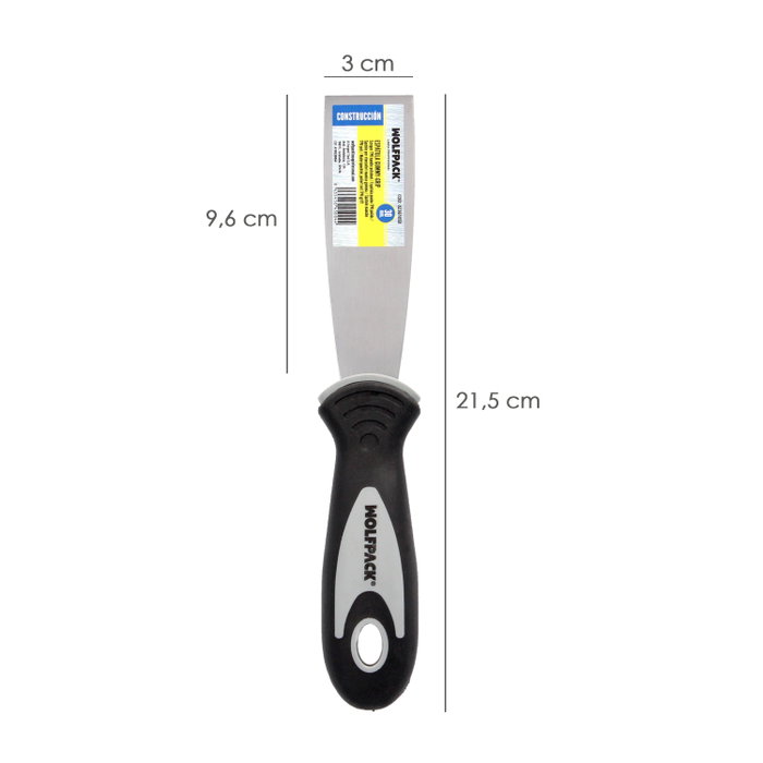 WOLFPACK LINEA PROFESIONAL Spatule Manche Gummy Grip 30 mm