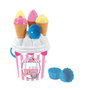AVC - Cubo de plage 18.5x15.5 cm jeu de crème glacée avec cornets, glaces, madeleines et pelle