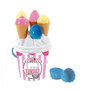 AVC - Cubo de plage 18.5x15.5 cm jeu de crème glacée avec cornets, glaces, madeleines et pelle