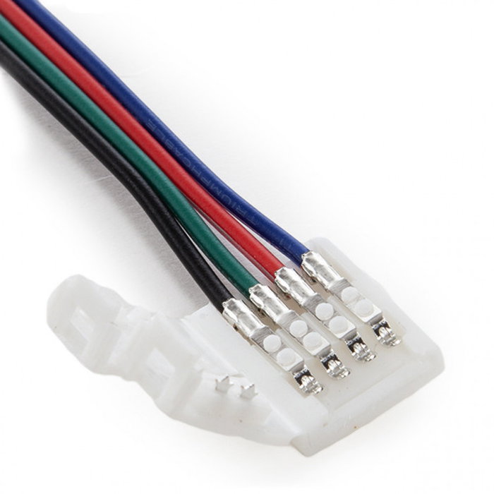 Connecteur Tira LED SMD5050 10mm RGB 4 voies double 12/24VDC Connecteur Tira LED SMD5050 10mm RGB 4 voies double 12/24VDC