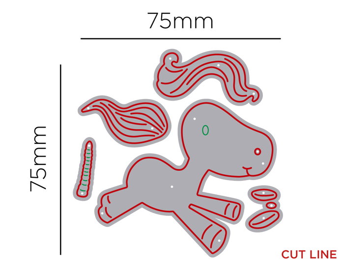 Misskuty Lot de 5 emporte-pièces fins ZAG Infantil licorne
