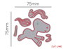 Misskuty Lot de 5 emporte-pièces fins ZAG Infantil licorne