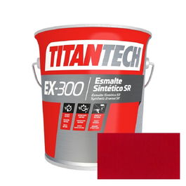 Titan Esmalte S/R EX300 Rouge RAL-3001 4L Esmalte Sintético Industrial Alquídico Secado Rápido Acero