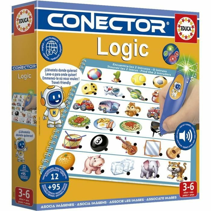 Educa Conector Logic - Jeu éducatif format livre avec stylo lumineux et sonore