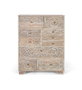 GINER Y COLOMER Commode en bois de manguier à 10 tiroirs sculptés à la main avec motifs floraux - Couleur naturel