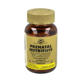 Solgar Nutriments Prénatals 60 Comprimés Complément Alimentaire Femme Enceinte Vegan
