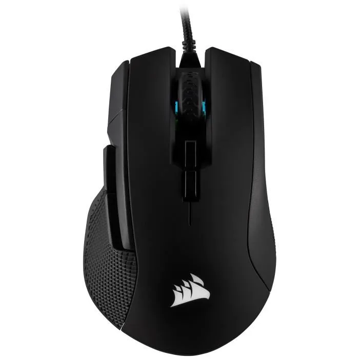 Corsair IRONCLAW RGB - Souris gaming FPS/MOBA, capteur optique 18000 DPI, rétroéclairage RGB, 7 boutons programmables, noire, 105 g Corsair IRONCLAW RGB - Souris gaming FPS/MOBA, capteur optique 18000 DPI, rétroéclairage RGB, 7 boutons programmables, noire, 105 g