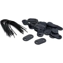 Nature - Set de 26 fixations pour maille avec attache et brin - Gris anthracite