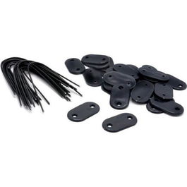 Nature - Set de 26 fixations pour maille avec attache et brin - Gris anthracite