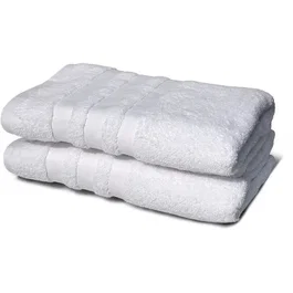 Lovely Home Lot de 2 draps de douche 70 x 140 cm - Blanc
