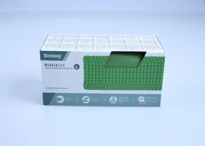 Bestway Couchage Rectangulaire 69616 - 1.98m x 71cm x 6.5cm - Vert - Matelas de Camping Confortable