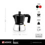 Cafetière Italienne BRA INOX BLACK 3T Noir