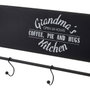 BigBuy Home Porte-rouleaux de Cuisine Noir Naturel Fer