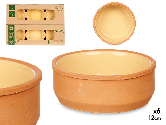 La Dehesa Set de 6 cazuelas en terre cuite 12 cm couleur moutarde (Set de 8) La Dehesa Set de 6 cazuelas en terre cuite 12 cm couleur moutarde (Set de 8)