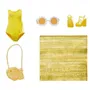 Rainbow High Poupée mannequin articulée Swim & Style Sunny (Jaune) 27 cm avec maillot de bain et paréo réglable - À partir de 4 ans