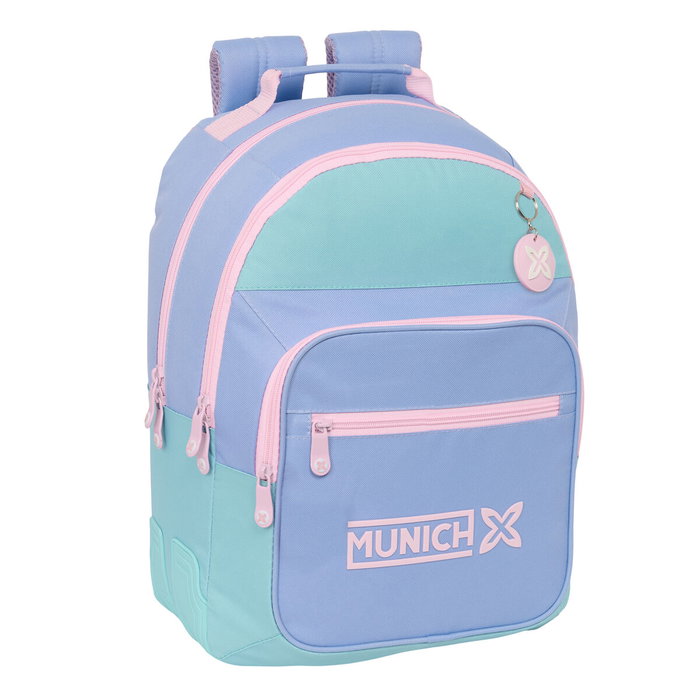 Cartable Munich Mellow Bleu Rose Celeste 32 x 42 x 15 cm Cartable Munich Mellow Bleu Rose Celeste 32 x 42 x 15 cm