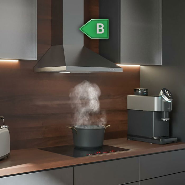 Hotte standard Cecotec Bolero Flux PM 903500 Inox B Acier 90 x 46,5 cm