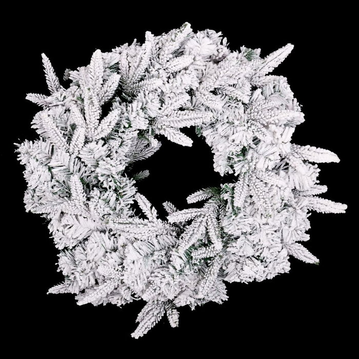 BigBuy Home Couronne de Noël PVC Ø 50 cm Enneigée BigBuy Home Couronne de Noël PVC Ø 50 cm Enneigée