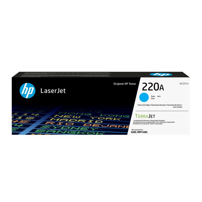 HP Cartouche de toner LaserJet 220A Cyan W2201A, 1 800 pages