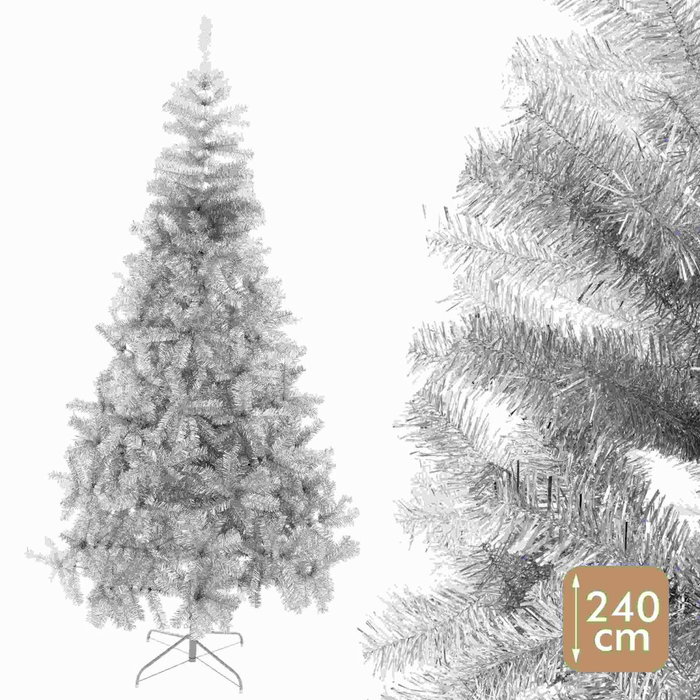 BigBuy Home Sapin de Noël Argenté 120 x 120 x 240 cm