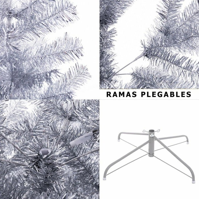 BigBuy Home Sapin de Noël Argenté 120 x 120 x 240 cm