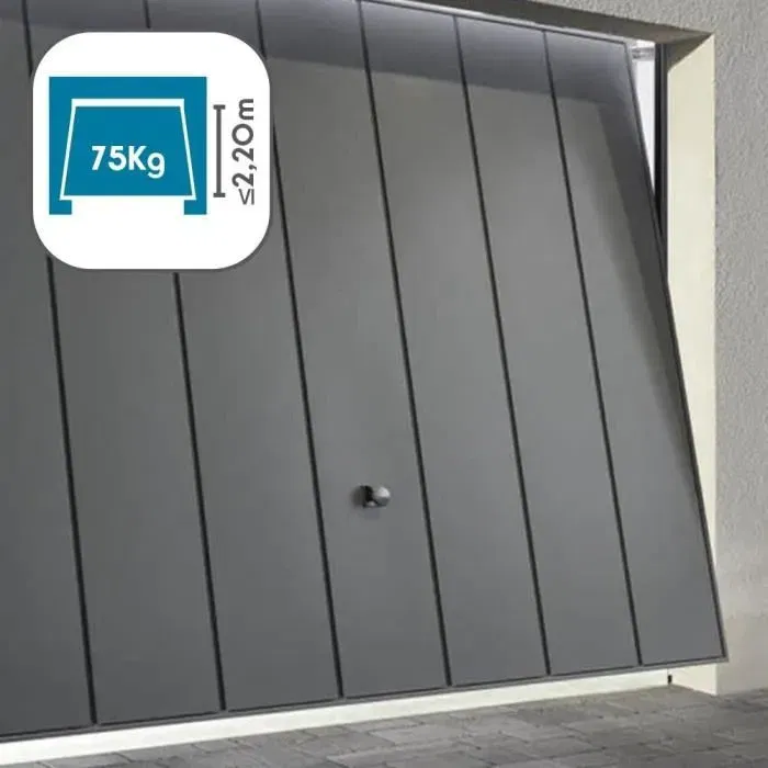 Avidsen Strömma 600 - Motorisation pour porte de garage avec guidage par chaîne et rail en U - Support jusqu'à 75 kg - Inclut 2 télécommandes