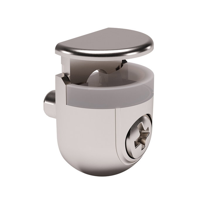 ITALIANA FERRAMENTA Soporte Cristal Peki Sp4-10 Piv.5 Niquelado - Set de 100 ITALIANA FERRAMENTA Soporte Cristal Peki Sp4-10 Piv.5 Niquelado - Set de 100