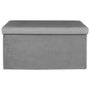 Home Deco Factory Pouf Pliable Giulia Gris Souris